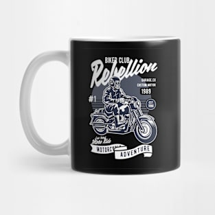 Skull Motorbiker, Vintage Retro Classic Mug